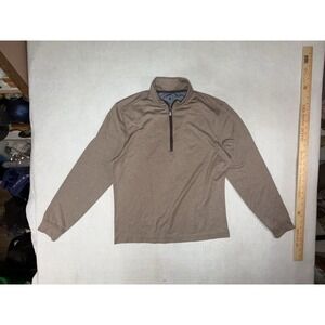 Johnnie O Mens SMALL Farber $148 Top Shelf 1/4 Zip Pullover-Russett